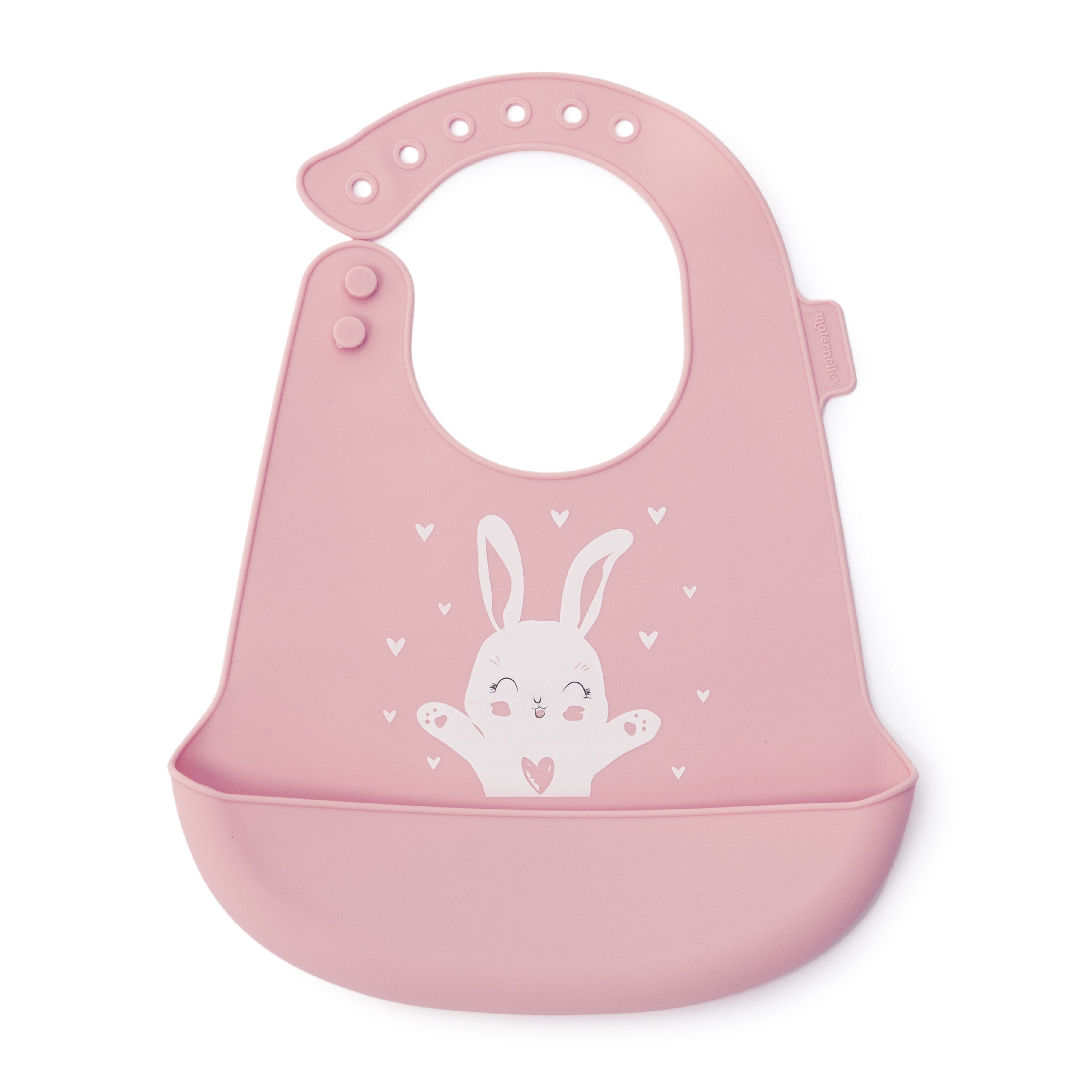 Babero con Bolsillo de Silicona Conejito - Maternelle Babero con Bolsillo de Silicona Conejito - Maternelle