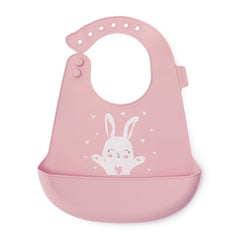 Babero con Bolsillo de Silicona Conejito - Maternelle Babero con Bolsillo de Silicona Conejito - Maternelle
