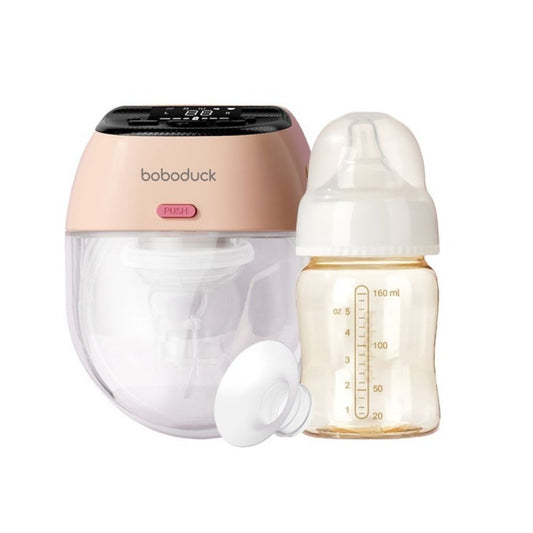 PACK DE EXTRACTOR ELÉCTRICO WEARABLE + 1 BIBERÓN AMBER 160ML +  1 INSERTO REDUCTOR DE TALLA - BOBODUCK