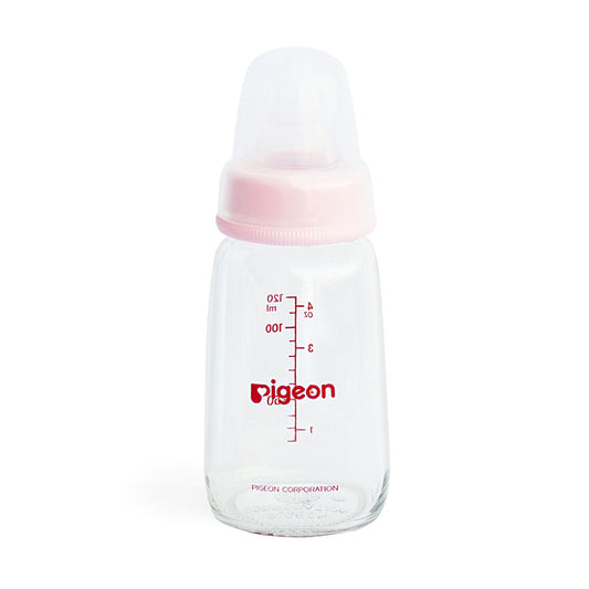 Biberón Peristáltico de Vidrio 4oz Rosca Rosada