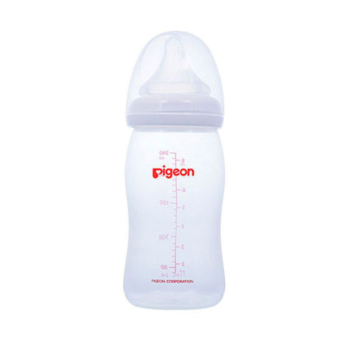 Biberón Softouch PeristálticPlus BPA FREE Plastico Boca ancha 240ml Blanco