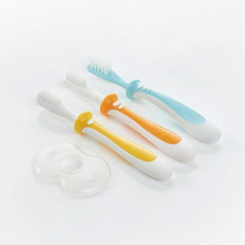 Juego de Cepillo Dental para bebe Paso 1,2,3  Pigeón