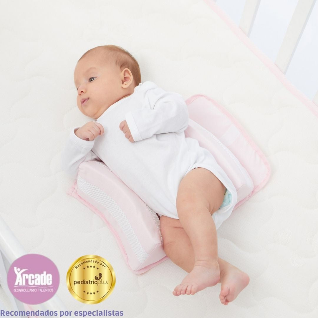 Posicionador maternelle con respiraderos rosado, hipoalergénico y ergonómico, soporte a la espaldita del bebé