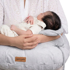 Almohada de Lactancia 5 en 1 Plush Plomo Zoo – Estimulación y Soporte para Espalda