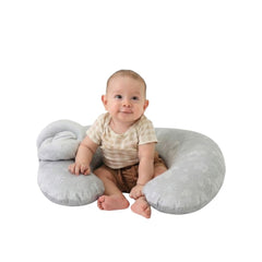 Almohada de Lactancia 5 en 1 Plush Plomo Zoo – Estimulación y Soporte para Espalda
