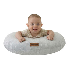 Almohada de Lactancia 5 en 1 Plush Plomo Zoo – Estimulación y Soporte para Espalda