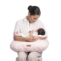 Almohada de Lactancia 5 en 1 Plush Rosado Zoo – Estimulación y Soporte para Espalda