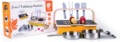 Juego de Cocina de sobremesa 2 en 1 de madera