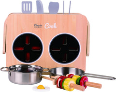 Juego de Cocina de sobremesa 2 en 1 de madera