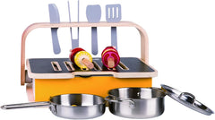 Juego de Cocina de sobremesa 2 en 1 de madera