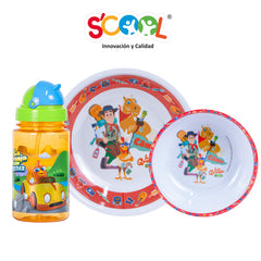 Set x3 tomatodo + 2 platos Scool Infant
