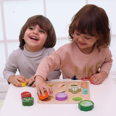 Juego de rompecabeza de cortar verduras