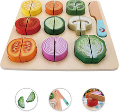 Juego de rompecabeza de cortar verduras