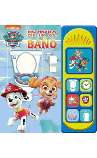 Libro Paw Patrol - Es hora de ir al baño, 7 botones