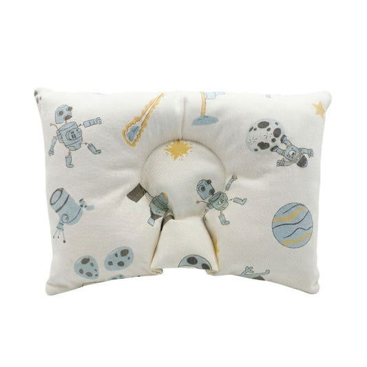 Almohadita Anticabeza Plana Hipoalergénica Maternelle - Modelo Celeste espacial - Seguridad y Confort