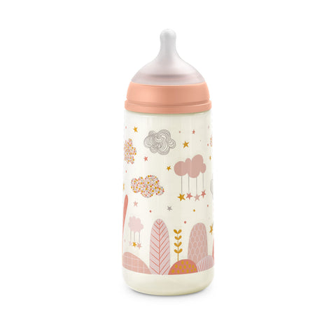 Biberón Anticólico Dreams Pink Flujo Denso (L) 360 ml – 12 onzas – Suavinex
