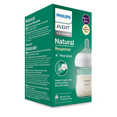 Biberón Natural 3.0 Vidrio 3oz/ 120ml Flow 2 +0m - AVENT