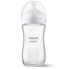 Biberón Natural 3.0 Vidrio 8oz/ 240ml Flow 3 +1m - AVENT