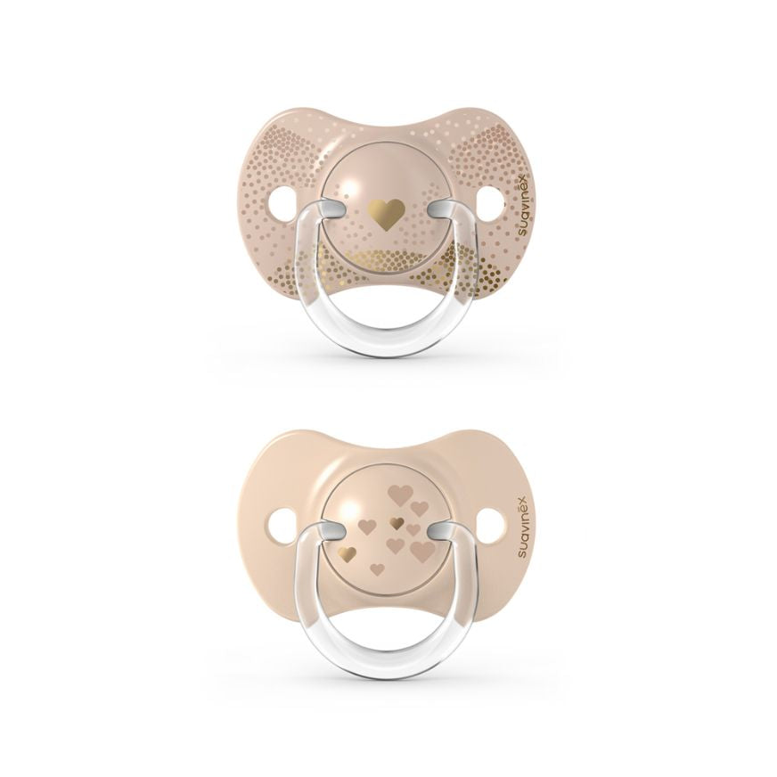 Chupón con tetina fisiológica SX PRO – Spread Joy Beige 6-18 m x 2 unidades | Suavinex