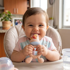 Alimentador de Fruta para Bebé con Mango de Silicona y Diseño de Conejo