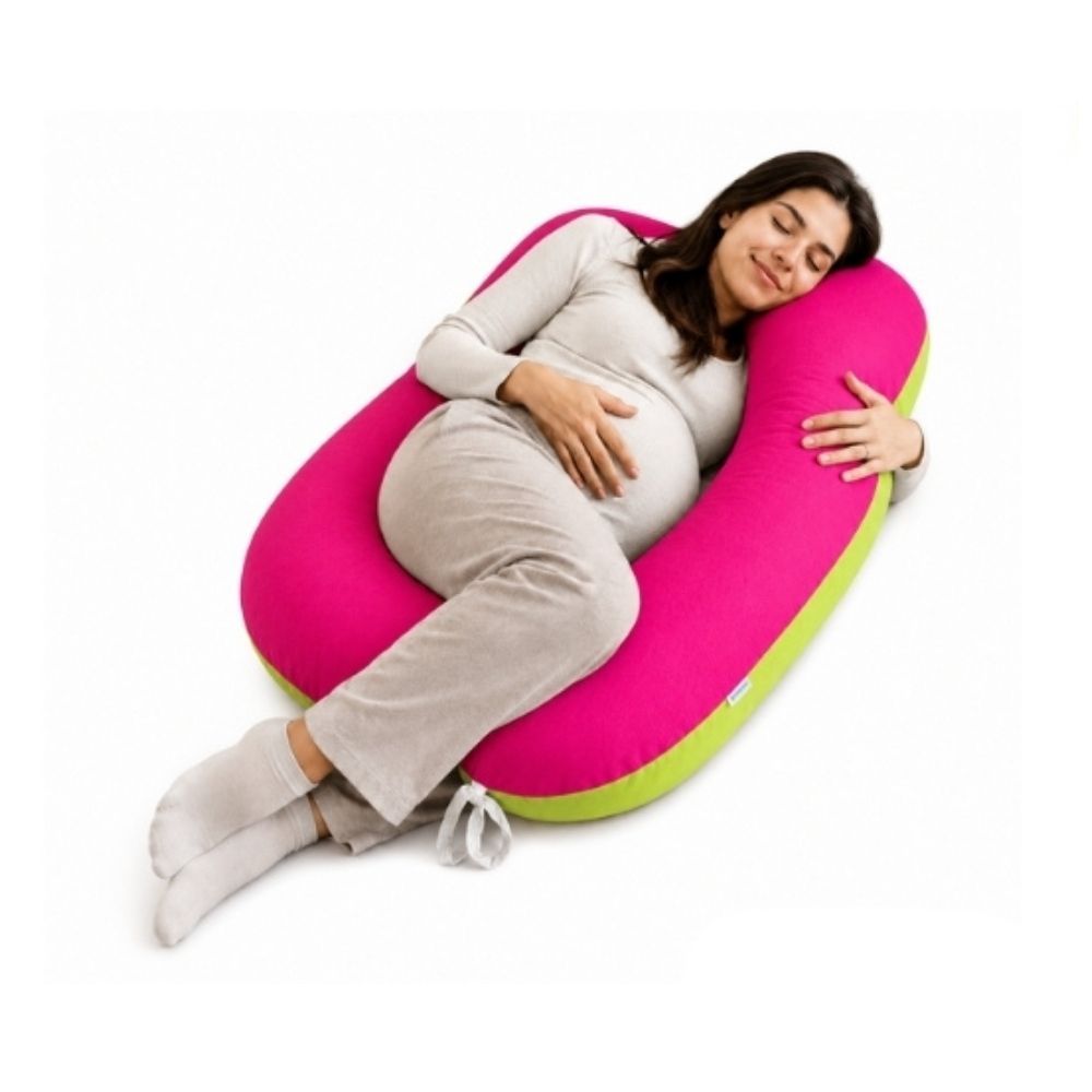 Cojín de Descanso Pre y Post Natal Fucsia/Verde