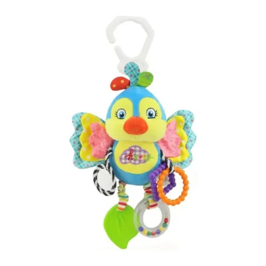 Colgador con texturas y sonaja Happy Animals