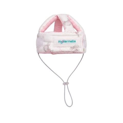 Casco Antigolpe para Bebé Maternelle - Diseño Rosado Conejitas Bailarinas - Ajustable y Seguro