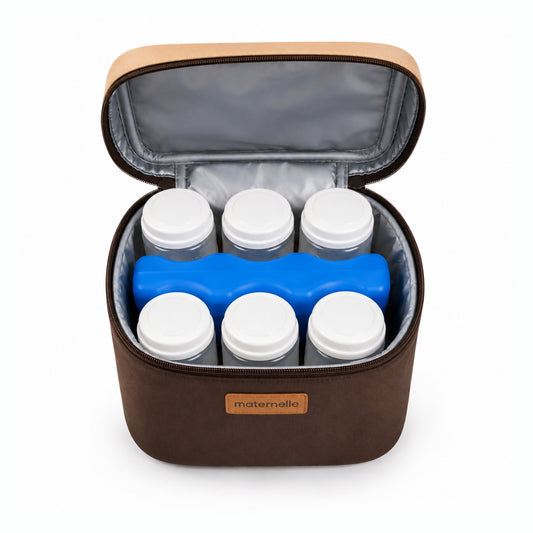 Cooler Bag Beige + Refrigerenate  | Maternelle