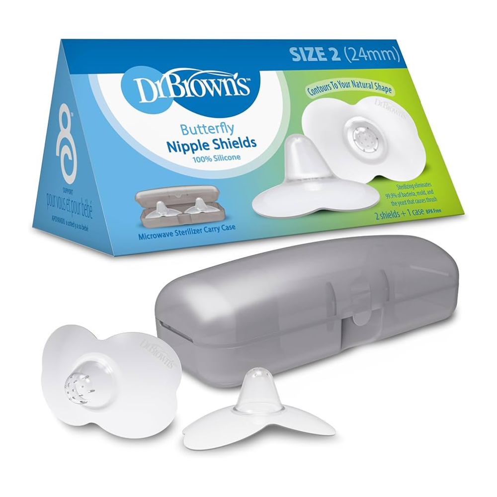 PROTECTORES PARA PEZONES CON ESTUCHE ESTERILIZADOR DR BROWNS TALLA 2