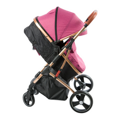 Coche Moisés Saturno E-BABY Rosado