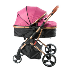 Coche Moisés Saturno E-BABY Rosado