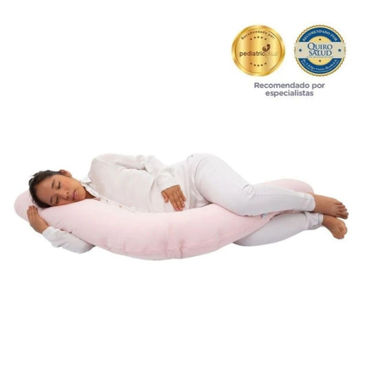 Cojín de Descanso Pre y Post Natal Rosado, lactancia, colecho, soporte lumbar