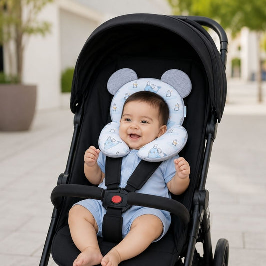 Soporte de cabeza 2 en 1 maternelle Melangue pinguino con amortiguación para la cabeza y el cuello del bebé (Copia)