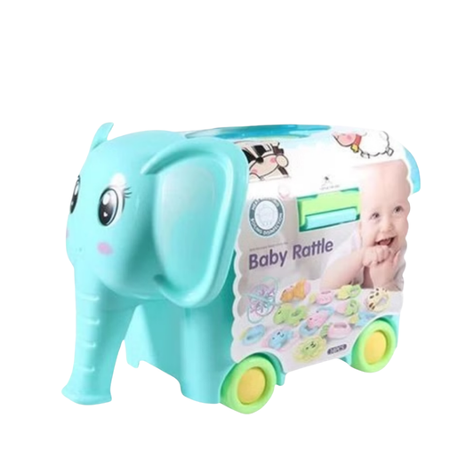 Elefante con set de sonajas x 13pzs