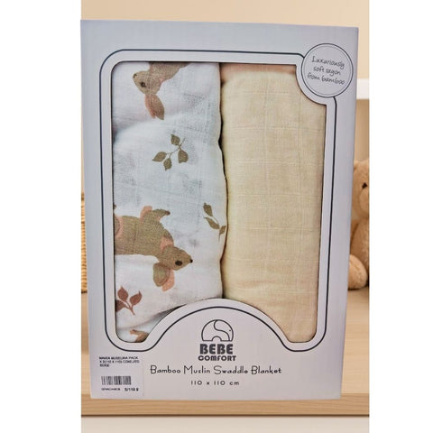 Manta Muselina 110cm x 110cm - Pack x 2 unidades
