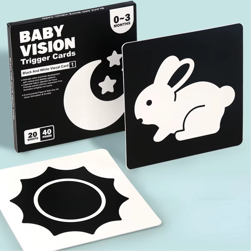 Tarjetas de Estimulación Visual Bebé 0-3 Meses