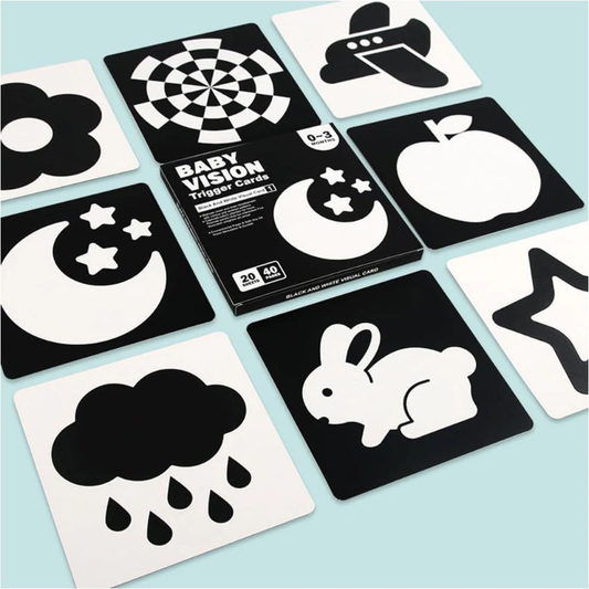 Tarjetas de Estimulación Visual Bebé 0-3 Meses