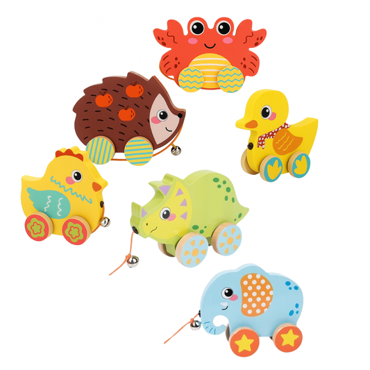 Animalito de arrastre de madera