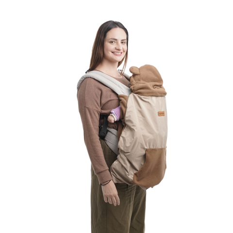 Cobertor para Mochila Portabebé Impermeable Maternelle - Color Beige