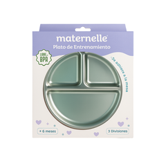 Plato de entrenamiento Dual - Acero Inoxidable con Base de Silicona