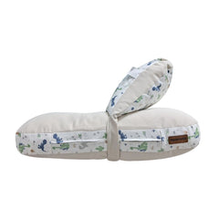 Doble Almohada de Lactancia Multifuncional Maternelle - Modelo Beige Dinosaurio - Soporte Durante la Lactancia y Estimulación