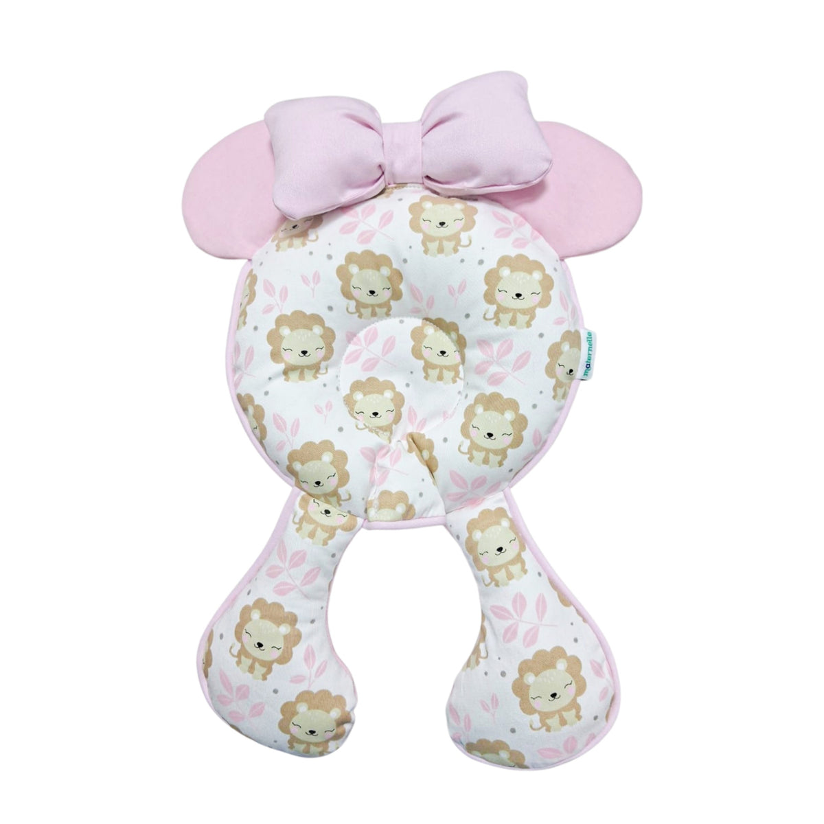 Soporte de cabeza 2 en 1 maternelle Rosado Leoncitos con amortiguación para la cabeza y el cuello del bebé