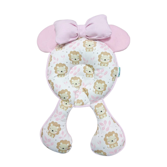 Soporte de cabeza 2 en 1 maternelle Rosado Leoncitos con amortiguación para la cabeza y el cuello del bebé