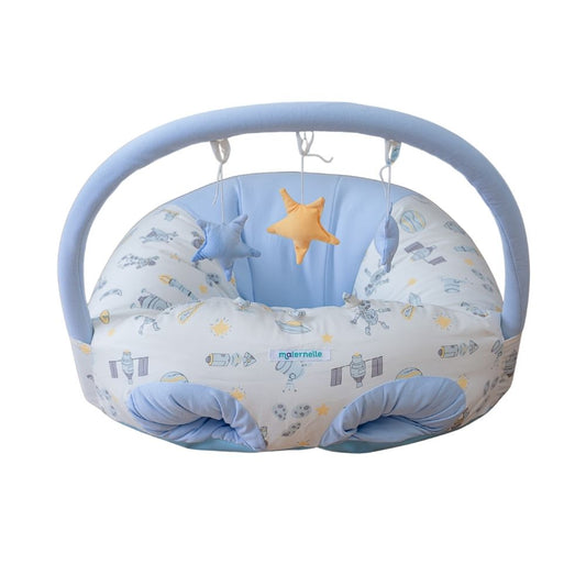 Puff de Descanso Bebé 2 en 1 Maternelle celeste espacial - soporte 360