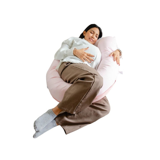 Cojín de Descanso Pre y Post Natal Rosado Apego, lactancia, colecho, soporte lumbar