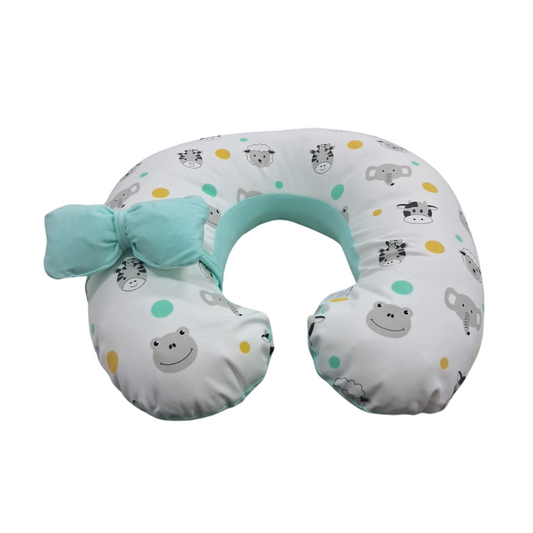 Almohada de Lactancia y Estimulacion 5 en 1 - Verde Animales