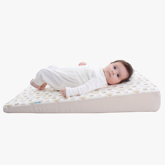 Cojin Antireflujo maternelle Beige Ositos, soporte firme y cómodo al bebé