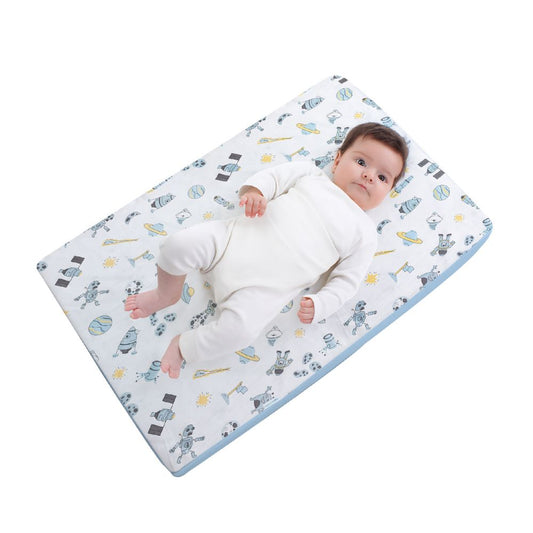 Cojin Antireflujo maternelle Celeste Espacial, soporte firme y cómodo al bebé