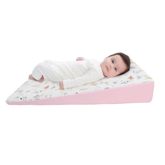 Cojin Antireflujo maternelle rosado cometa, soporte firme y cómodo al bebé