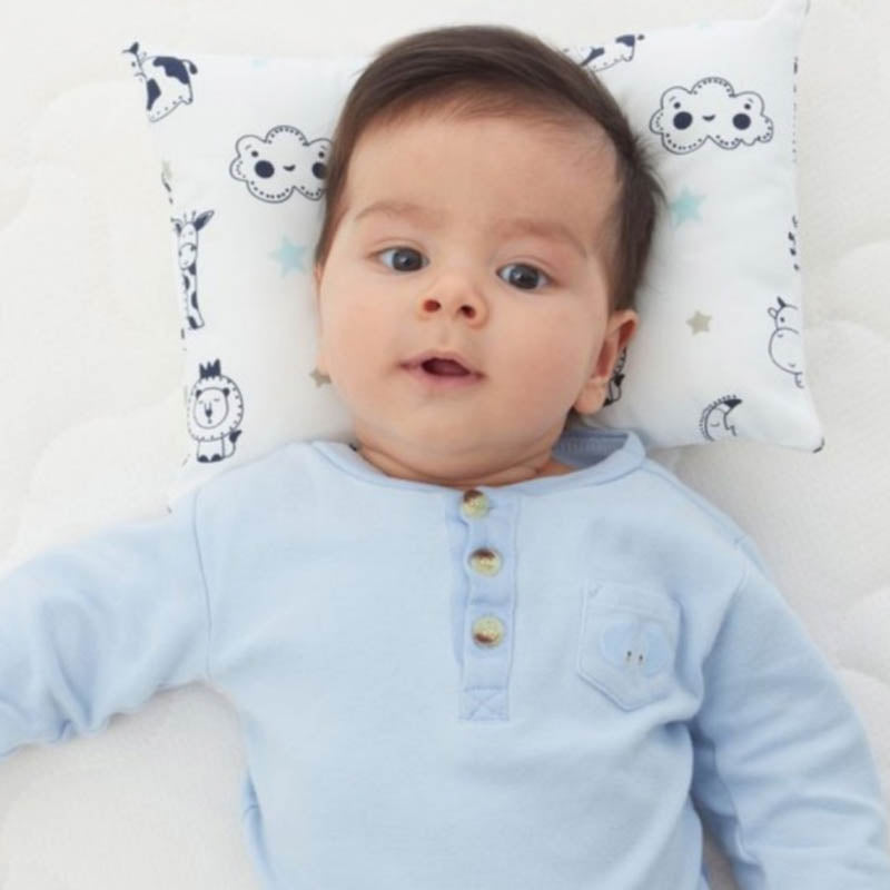 Almohadita Anti Cabeza Plana Azul Nubes - Maternelle